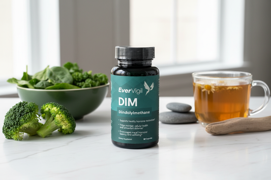 DIM supplement in wellness lifestyle setting