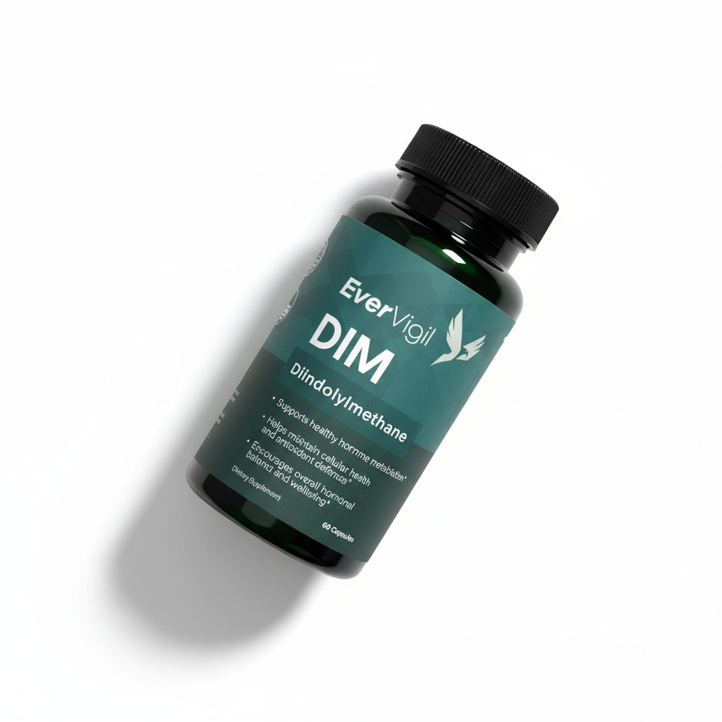 EverVigil DIM supplement bottle - professional hero shot